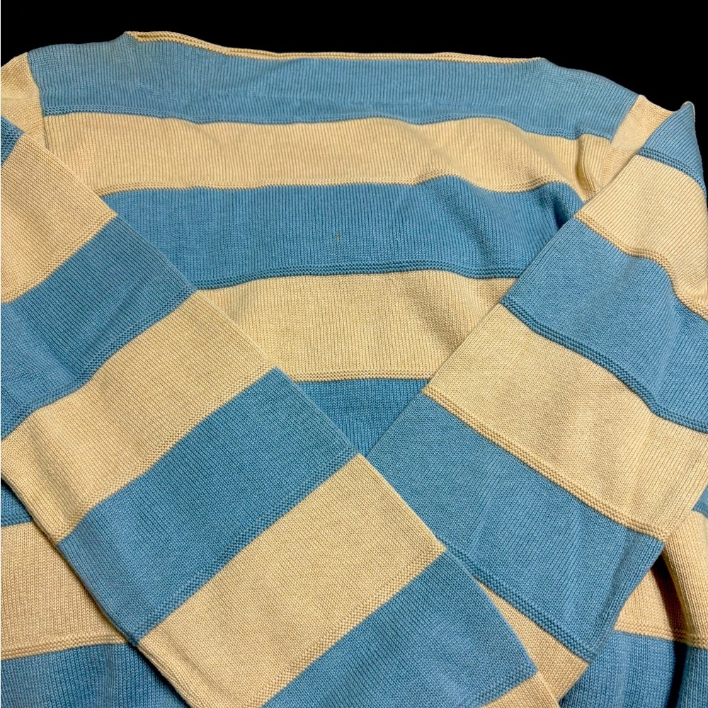 Blue and cream sweater